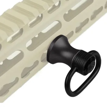 

Hunting Quick Release Detach Push Button Sling Swivel Adapter Set Picatinny Rail Mount Base Connecting Sling Ring
