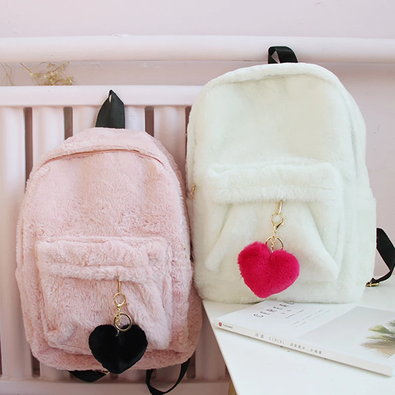 girls fluffy backpack