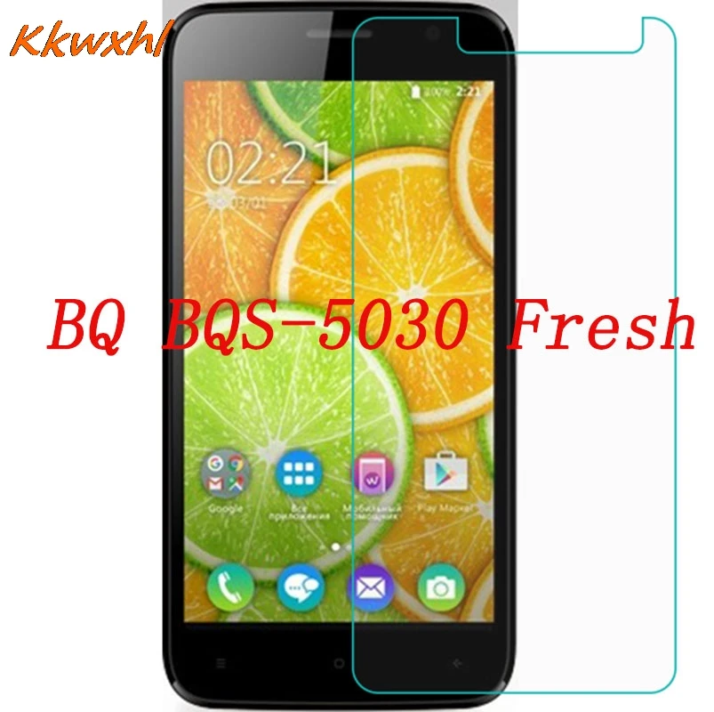 

Kkwxhl Smartphone Tempered Glass for BQ BQS-5030 Fresh 5030 9H Explosion-proof Protective Film Screen Protector cover phone