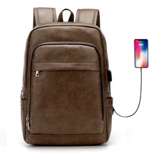 Мужской рюкзак с зарядкой от USB, деловая сумка для 15," ноутбука, рюкзаки для путешествий, Большой Вместительный школьный рюкзак на молнии для колледжа, мужской Одноцветный рюкзак