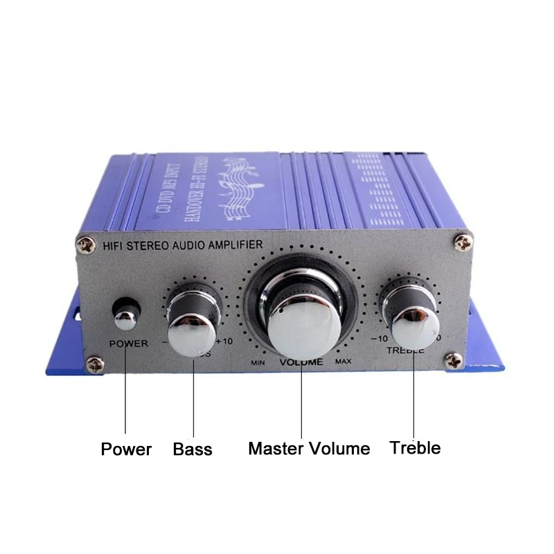 Автомобильный усилитель Kentiger HY2001 12 В Hi Fi миниатюрный 2 канальный цифровой стерео
