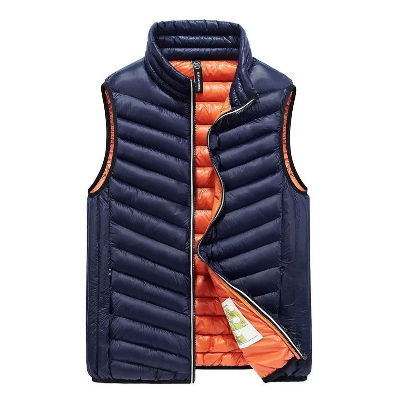 

drop shipping 2018 New Arrival Men Winter Reversible Waistcoat Sleeveless Jacket Male Slim Fit Mens Windproof Warm vest XP07