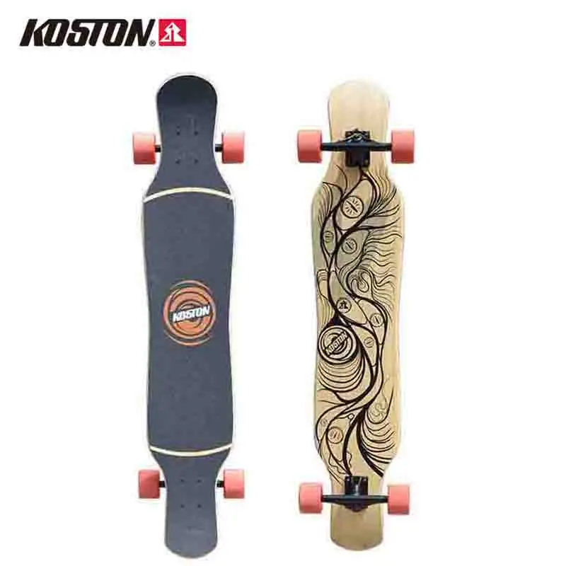 Koston Профессиональный longboard завершает ganjiang 46 дюймов скейтборд бамбука и канадского клена смешанные материалы Танцы доски прогулки