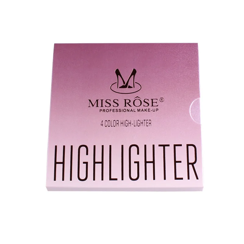 Бренд miss rose Bronzer хайлайтер светящиеся Тени Уход за лицом Макияж светящаяся палитра Осветляющий консилер Водонепроницаемый 4 цвета/шт