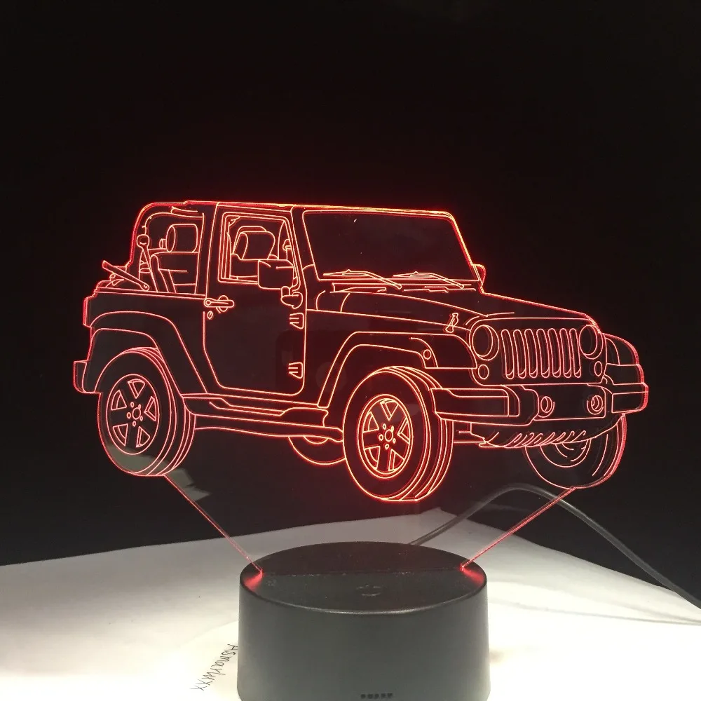 

Creative LED SUV Vision Table Lamp USB Energy Saving Night Light 3D Visual Light Children's Night Light Luminaria Drop Shipping