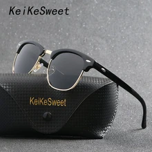 KeiKeSweet Top polarizado Vintage marca de lujo diseñador gafas de sol UV400 rayos hombres mujeres fiesta gafas de sol clásicas conducir al aire libre
