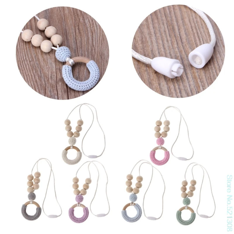 Organic Cotton Teething Necklace For Mom Wooden Chewing Necklace Baby Mom Gift Drop Ship Organic Cotton Teething Necklace For Mom Wooden Chewing Necklace Baby Mom Gift Drop Ship