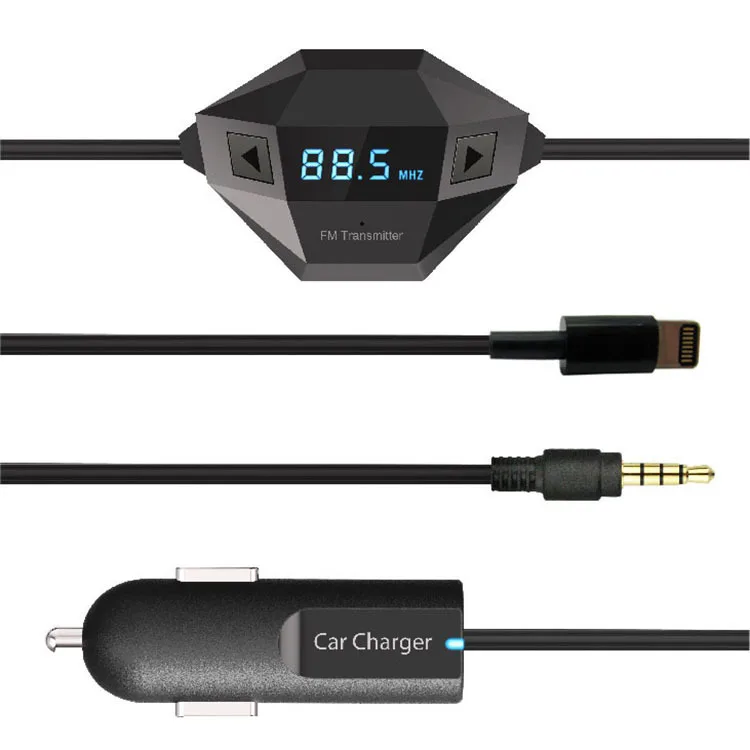 Free shipping for apple iphone6/5 s samsung car FM radio transmitters