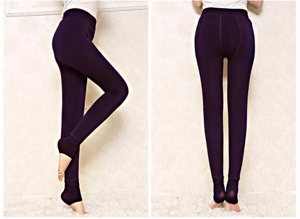 ATHVOTAR S-XL 8 Colors Winter Leggings Women's Warm Leggings High Waist Thick Velvet Legging Solid All-match Leggings Women