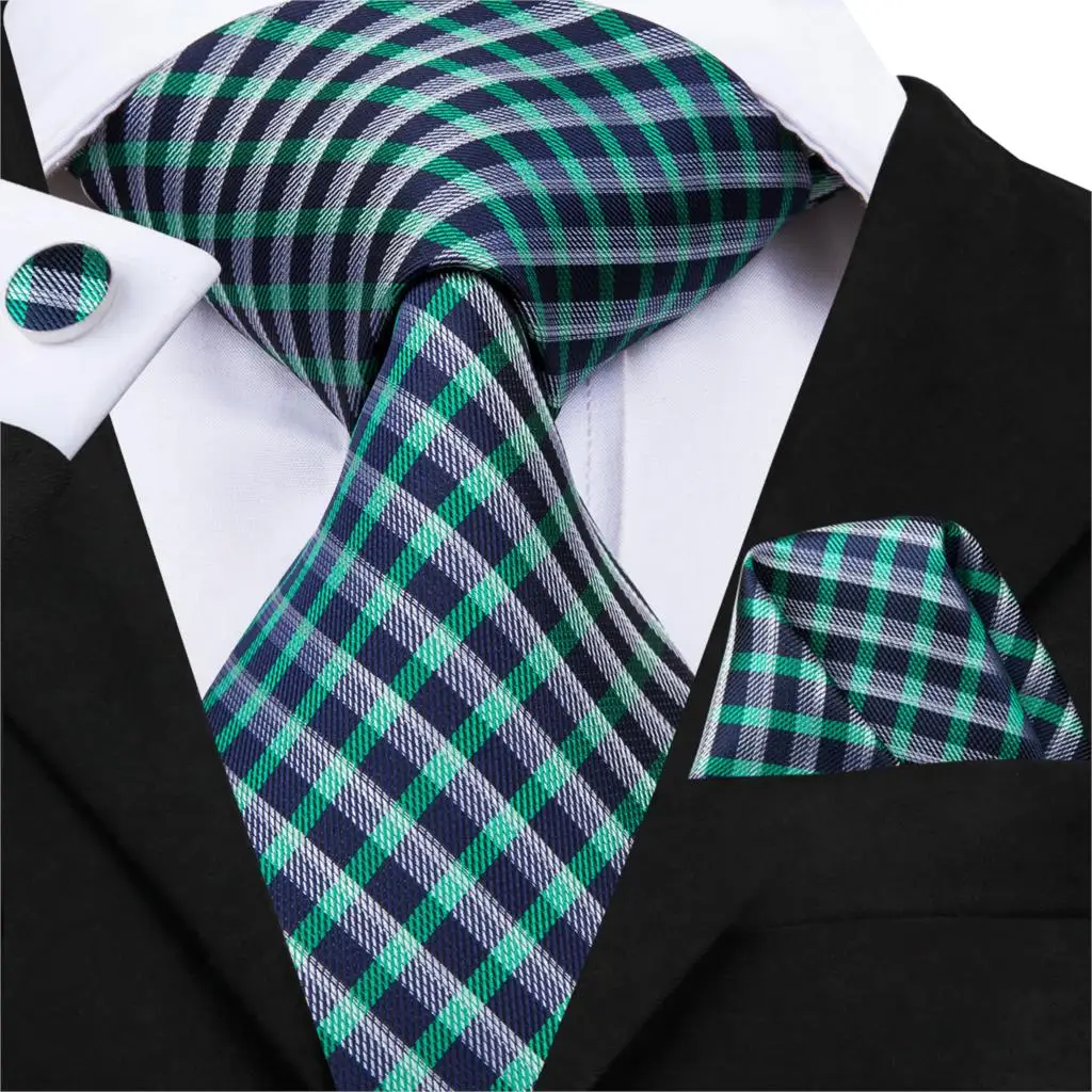 Привет-галстук Элитный брендовый Шелковый Для мужчин галстуки зеленые клетчатые дизайнерские классические спортивные солнцезащитныt