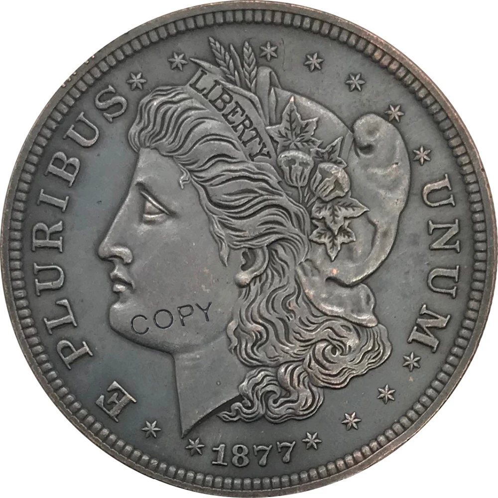 1877 Соединенные Штаты 50C Morgan половина доллара красная медь коллекционные вещи