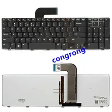 Teclado do portátil para dell 5720 7720 n7110 17r l702x vostro3750 series eua keyboard com retroiluminado preto e cinza