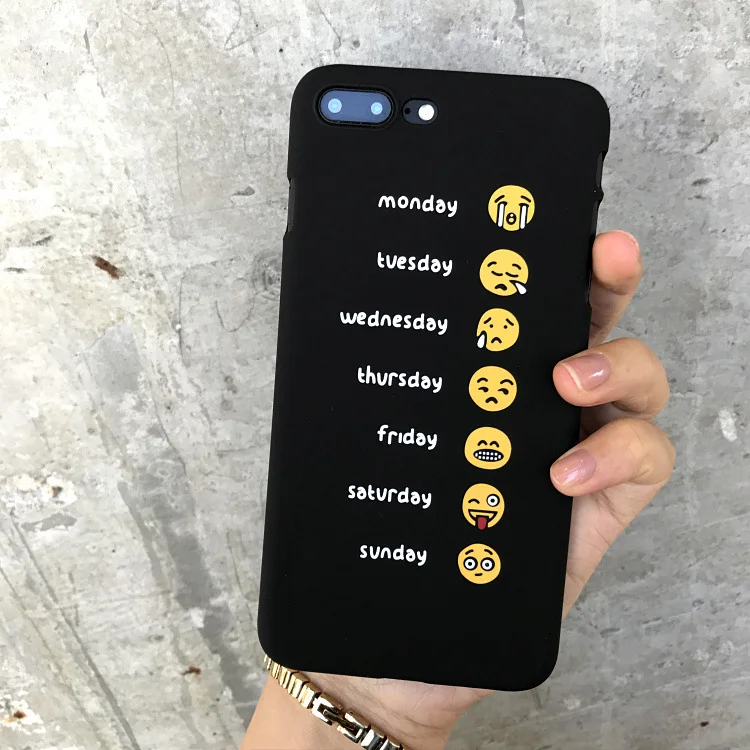 Ultra Thin Hard PC Phone Case Funny Cartoon One Week