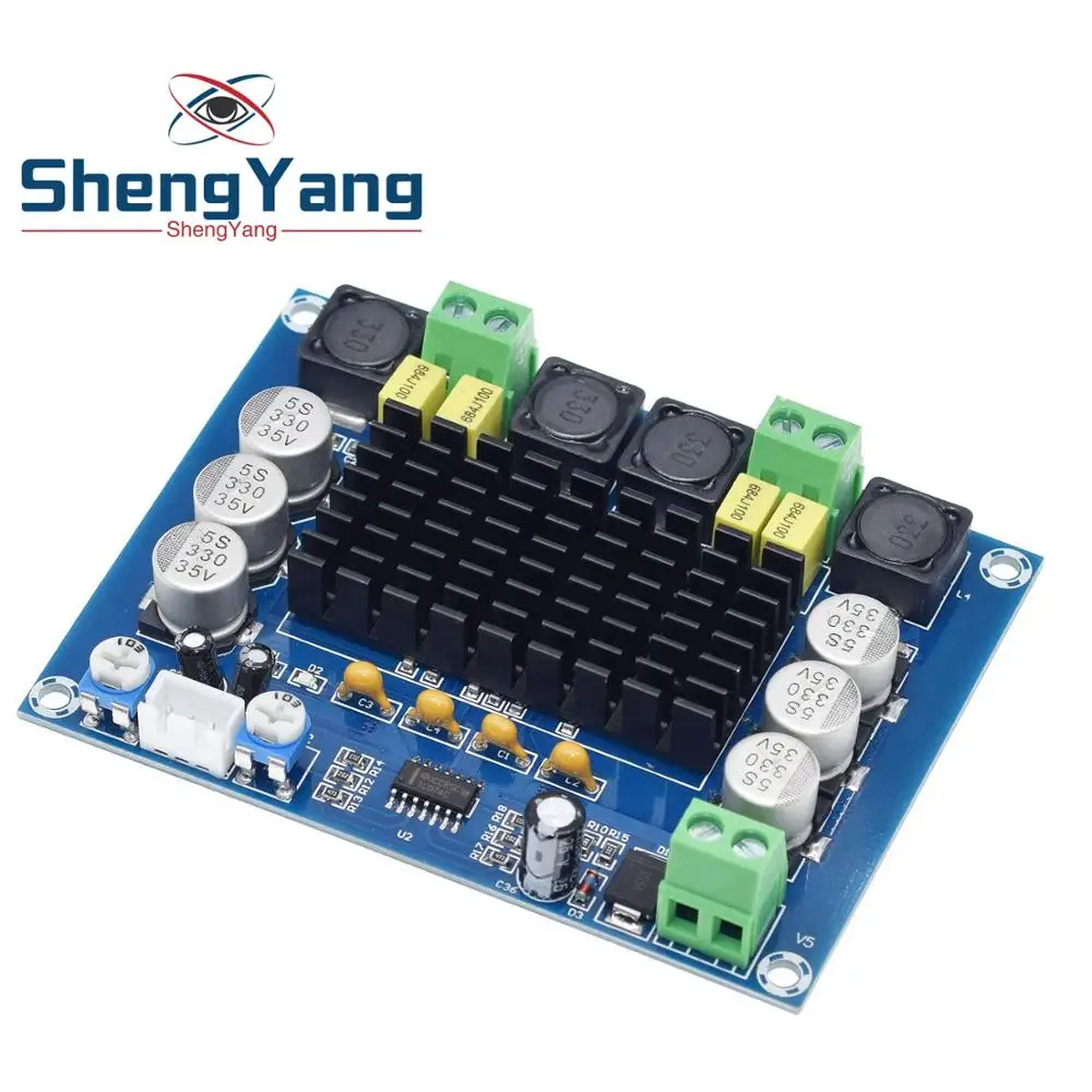 ShengYang 1 шт. DC 12 В 24 в 120 Вт * 2 TPA3116 D2 двухканальный цифровой усилитель мощности аудио