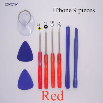 

9 in 1 Mobile Phone Repairing Tool Kit Spudger Pry Opening Tool LCD Repair Tools 0.8MM screwdriver for repairing Iphone series