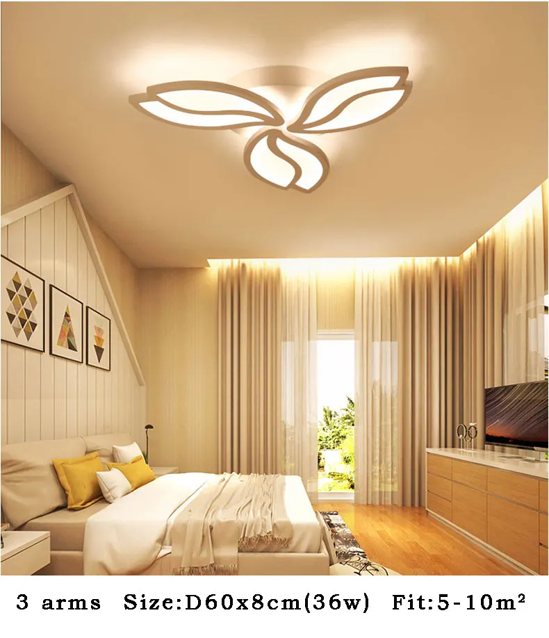 Белая готовая современная светодиодная люстра, Потолочная люстра для гостиной, спальни, столовой, светодиодная люстра, осветительная арматура AC110V 220V