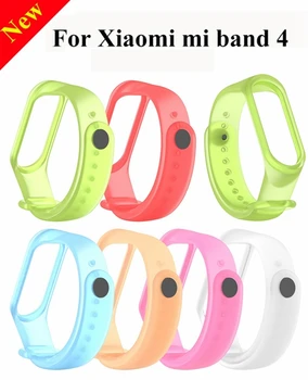 

New!!!Transparent Silicone Replacement Wristband Wrist Strap For XiaoMi mi Band 4 Accessories Mid Band Wrist Band 4