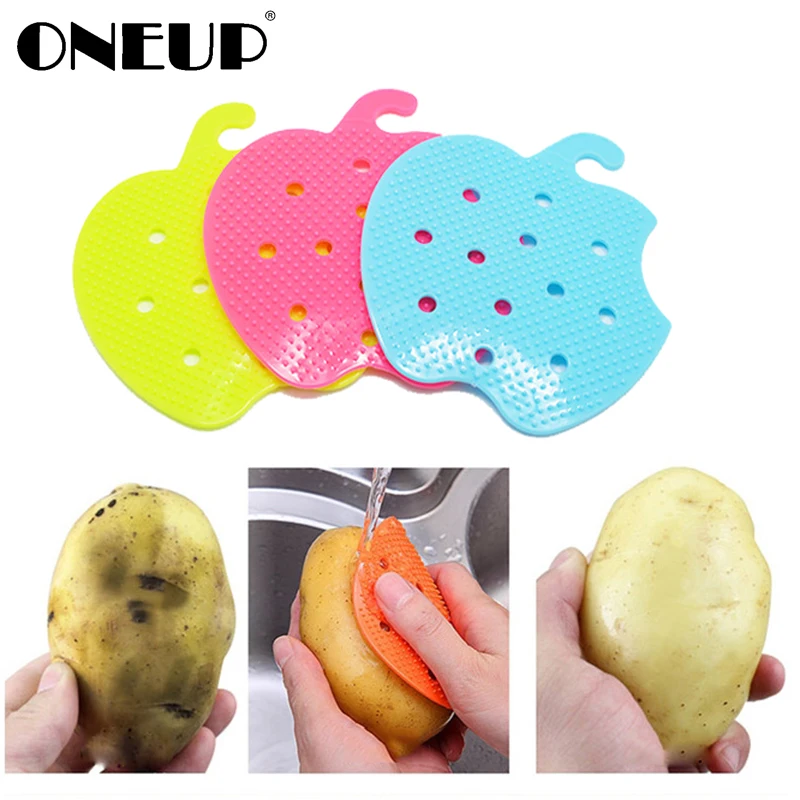 

ONEUP Multi-functional Fruit Vegetable Cleaning Brush Potato Dirt Clean Brushes Kitchen Cooking Cleaning Tools Fruit Accessories