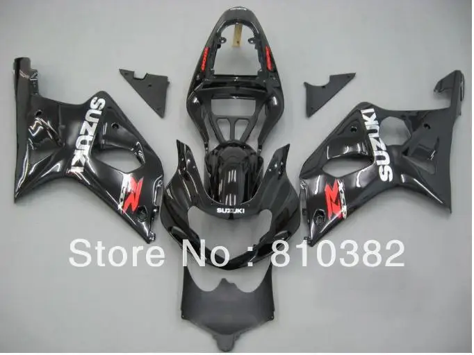 

ABS Plastic Fairing kit for SUZUKI GSXR1000 00 01 02 GSXR 1000 GSX-R1000 K2 2000 2001 2002 Gloss black Fairings set YM29