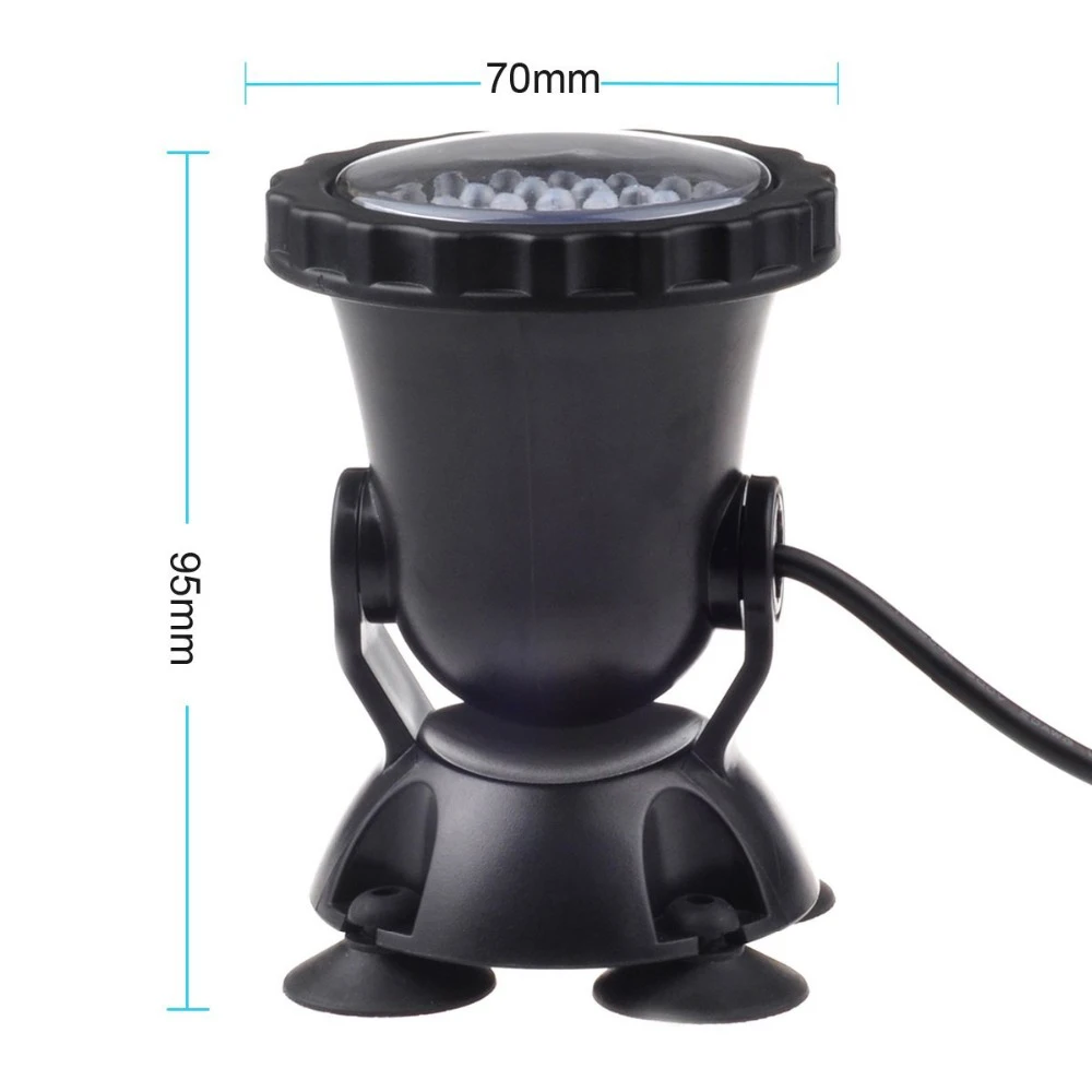 1Set 36 LED Underwater Spotlight IP68 Waterproof LED Lamp with Remote Control for Garden Aquarium Landscape Tank Fountains Pond underwater led Underwater Lights