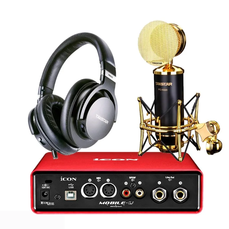

USB external sound card ICON mobile U suit condenser microphone PC-K820 for Studio individual recording with Headset PRO82