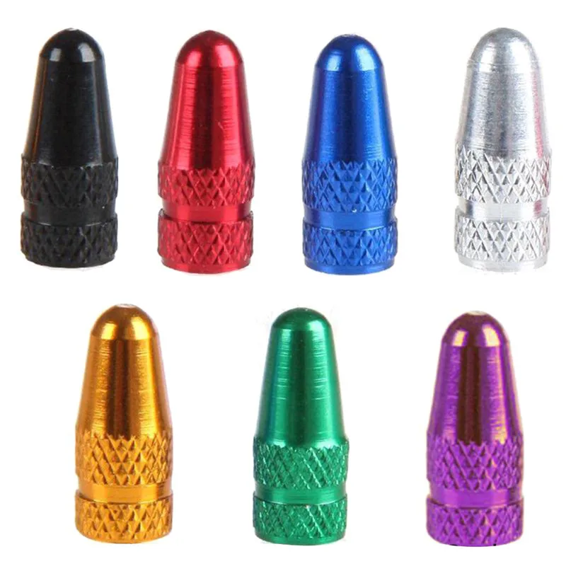 10PCS CNC Presta Valve Cap Aluminum Alloy Bicycle Tire Valve Caps Dust