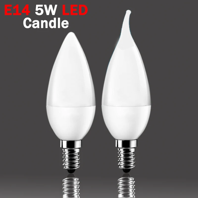 

5w SMD 2835 E14 lamp tubes led light Warm White Cool White e 14 led candle 220v led lamp free shipping