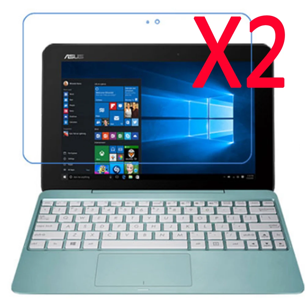 

2x Clear Films +2x Cloths , Retail Package LCD Screen Protector Film Guards For ASUS Transformer Book T100HA X5-Z8500 10.1"