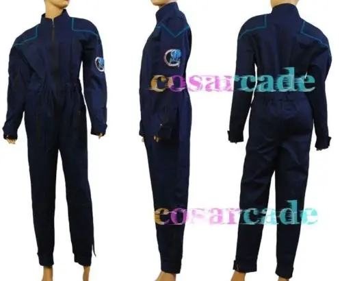 Star Trek Enterprise Duty Uniform Jumpsuit Halloween Cosplay Costume!a