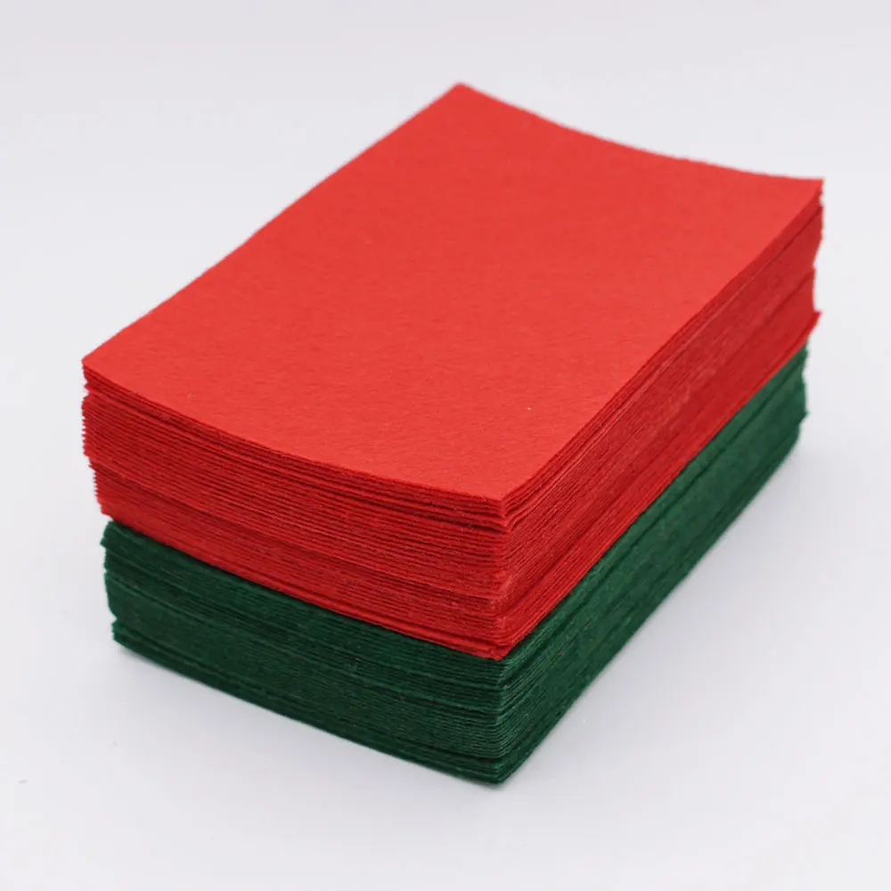 

Red Green Color Series Felt Craft 1mm Felt Polyester Fabrics Sheet For Diy Decoration Sewing Fieltro Feltro textiles Entretela