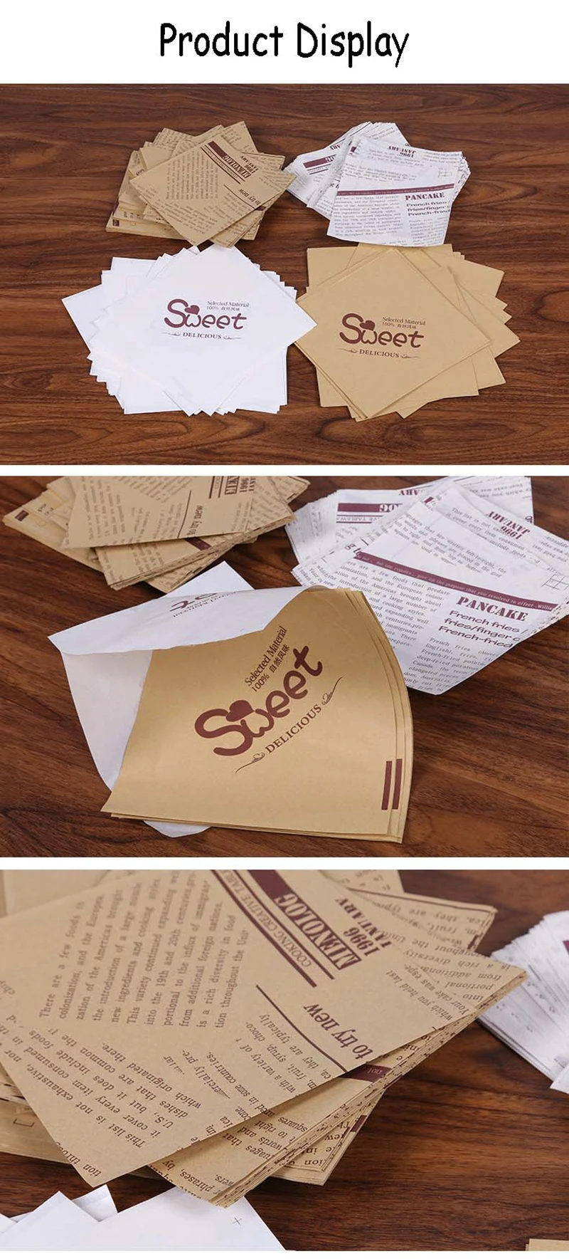 Бумажный пакет для еды, бумажный пакет для фаст-фуда, одноразовый Бумажный Пакет для упаковки гамбургеров