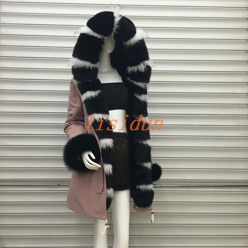 DoublureParkerEt Manteau Nouveau Cheveux 2018 FemmesLongue Fourrure FourrureManteauRobeVêtements Lapin De Loutre Renard AL4j5R3