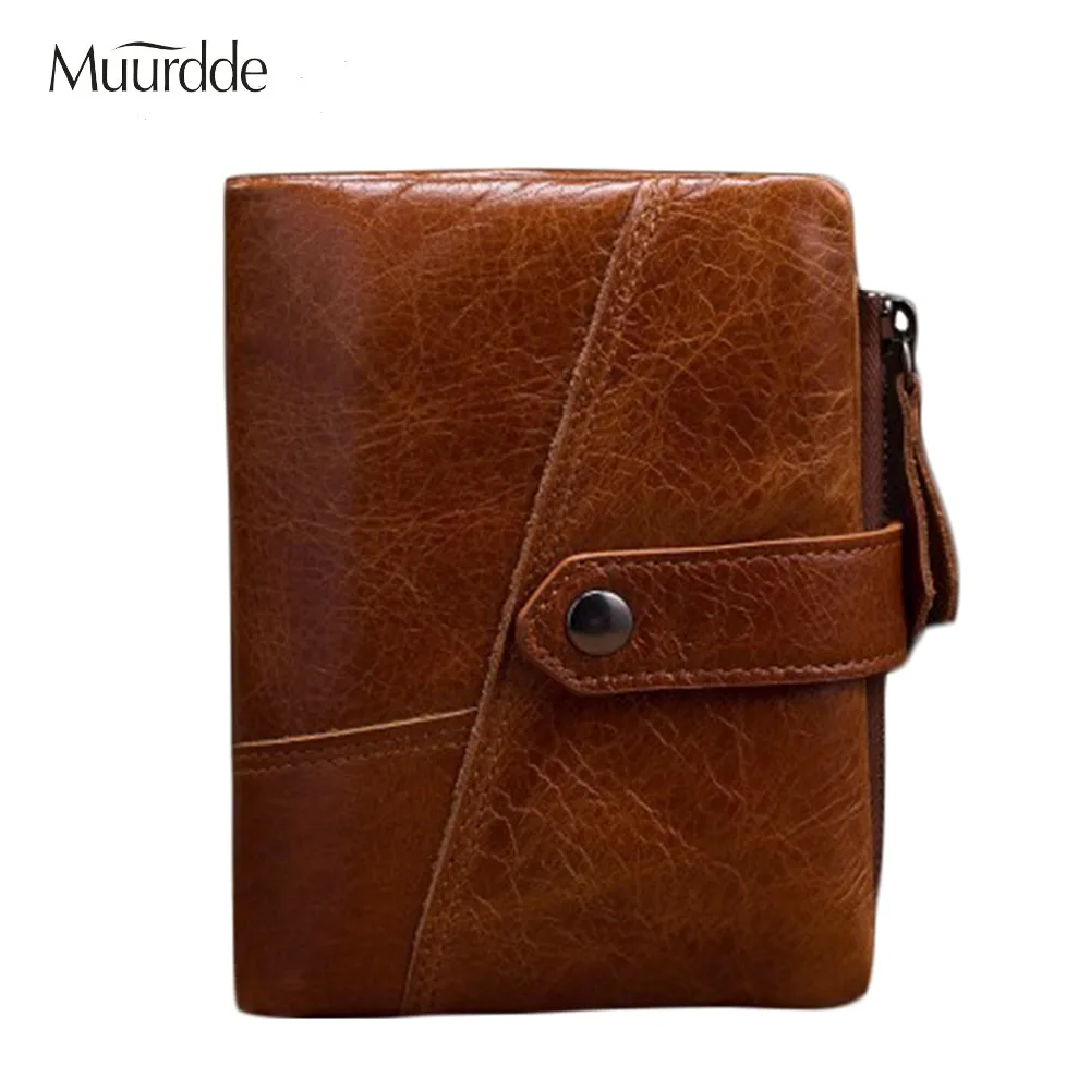 

2019 Men Wallet Soft Genuine Leather Vintage Brand Male Clutch Bag Design Zipper Hasp Coin Purse Credit Card Holder Portomonee