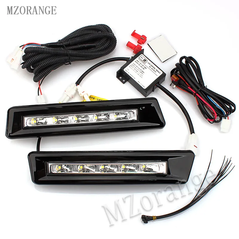 

MZORANGE 1 Pair Black Excellent Aluminum LED Daytime Running Fog Light DRL For Toyota Prado LAND CRUISER 2700 FJ150 2009-2013