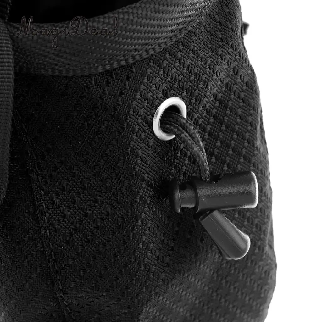 MagiDeal Cylinder Chalk Bag Pouch for Rock Climbing with Drawstring Corded Closure and Waist Belt