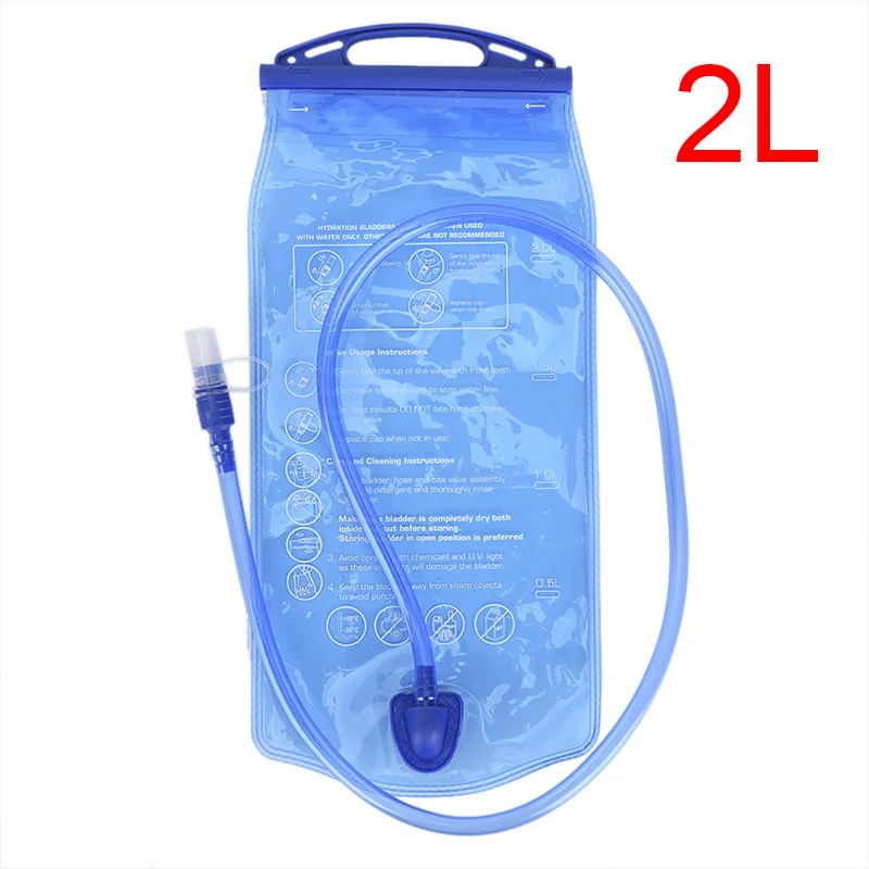 Water Bag Reservoir Water Bladder Hydration Pack Storage Bag BPA Free 2L Running Hydration Vest Backpack