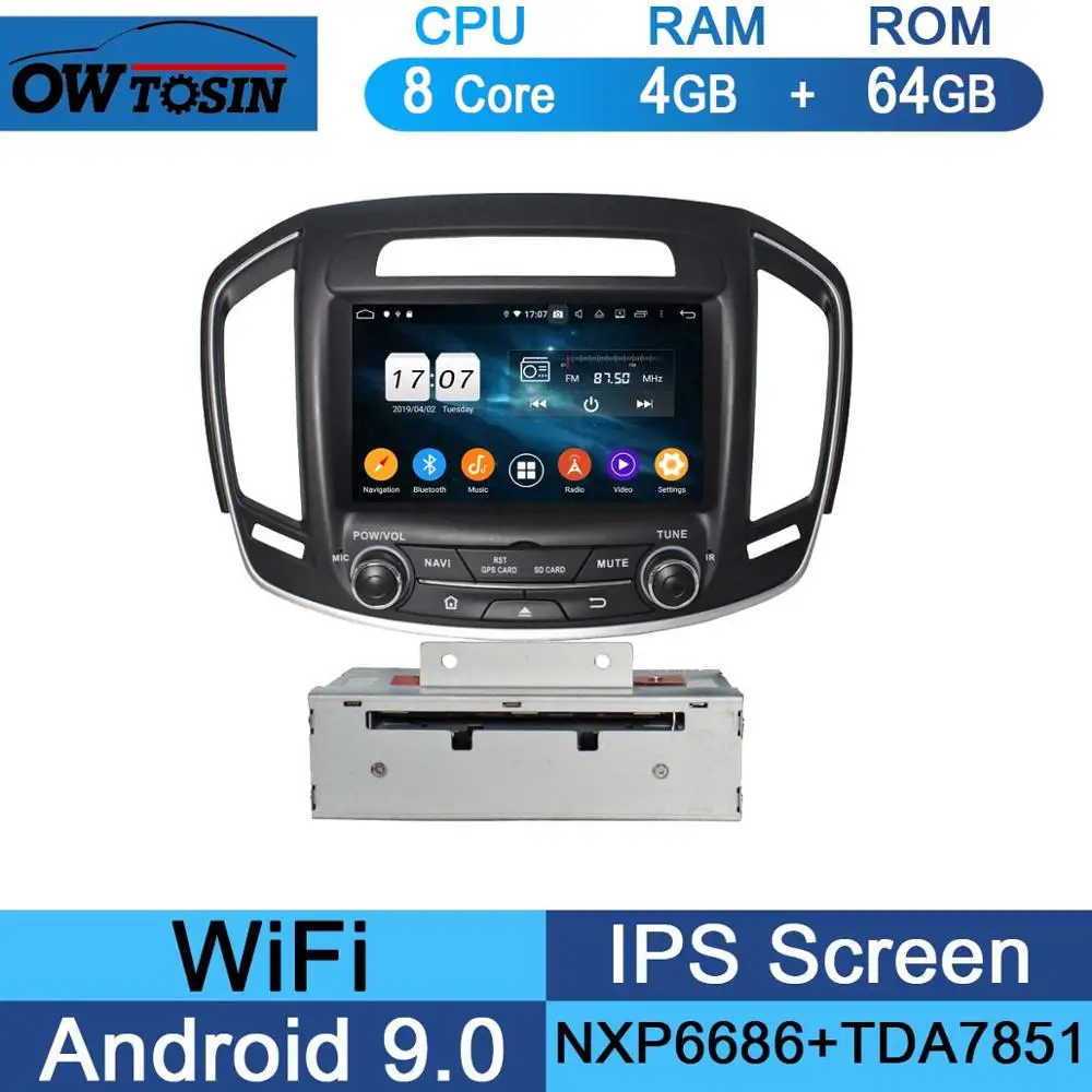 " ips 8Core 4G+ 64G Android 9,0 автомобильный DVD радио gps для Buick Regal Vauxhall Insignia/Opel Insignia DSP CarPlay - Цвет: 64G