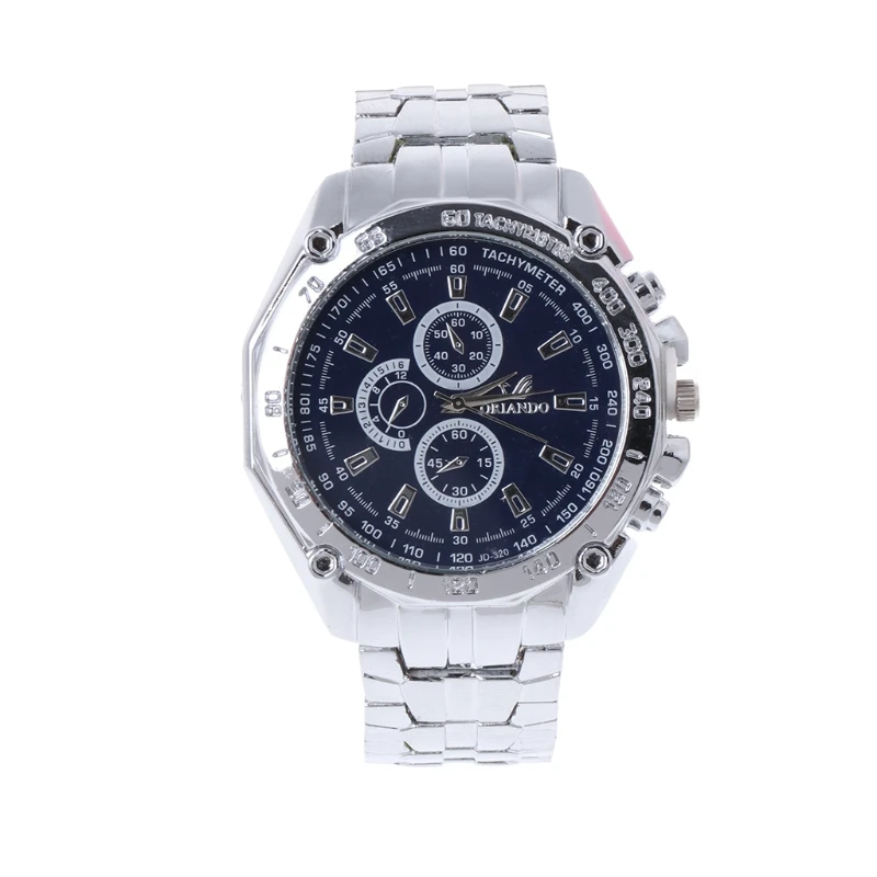 

Luxury Fashion Mens Stainless Steel Quartz Analog Hand Sport Wrist Watch 3Colors