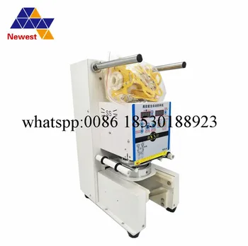 

automatic with counter automatic milk cup sealer, soft drink plastic cup sealing machine, cup impulse heating sealer