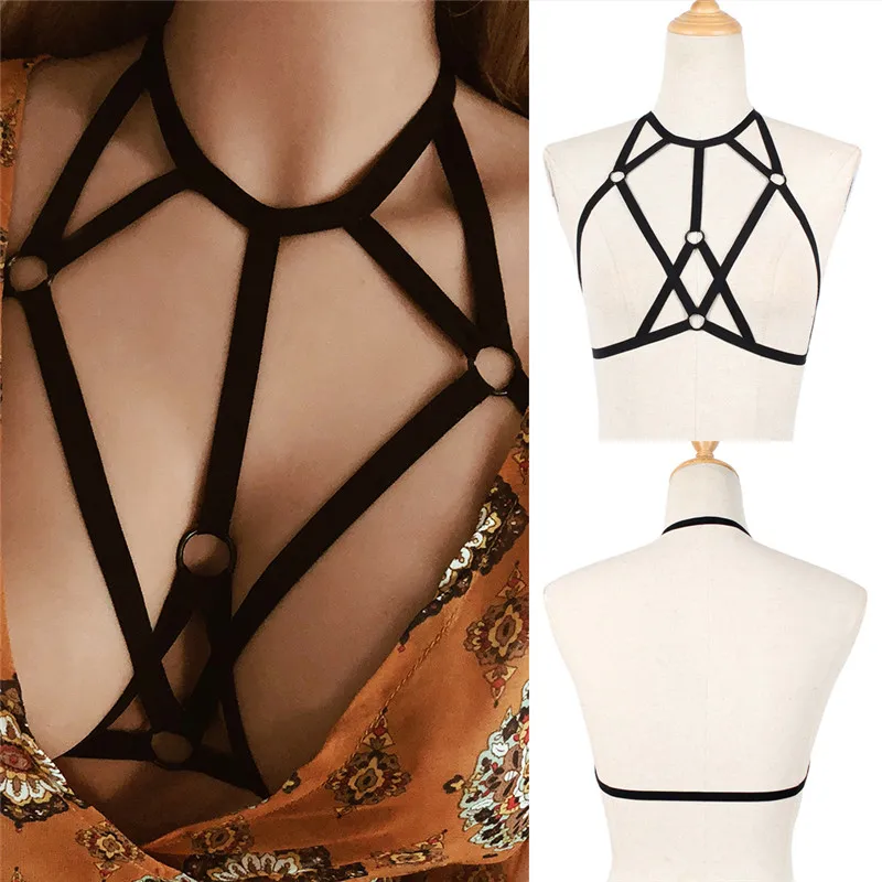 1pc Women Summer Sexy Bandage Bra Lingerie Belt Hollow Caged Bra Tops Push Up Crop Top Bralette Bustier Female Bra