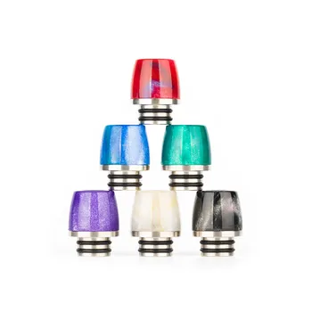 

10pcs 510 Stainless Steel Resin Drip Tip Mouthpiece For TFV8 Baby Tank Atomizer With Double O Ring Mushroom Head Flat Mouthpiece