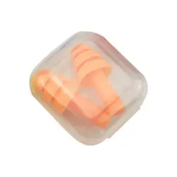 Мягкие силиконовые затычки для ушей звукоизоляция защита ушей шумоподавление спальные затычки с коробкой для хранения
