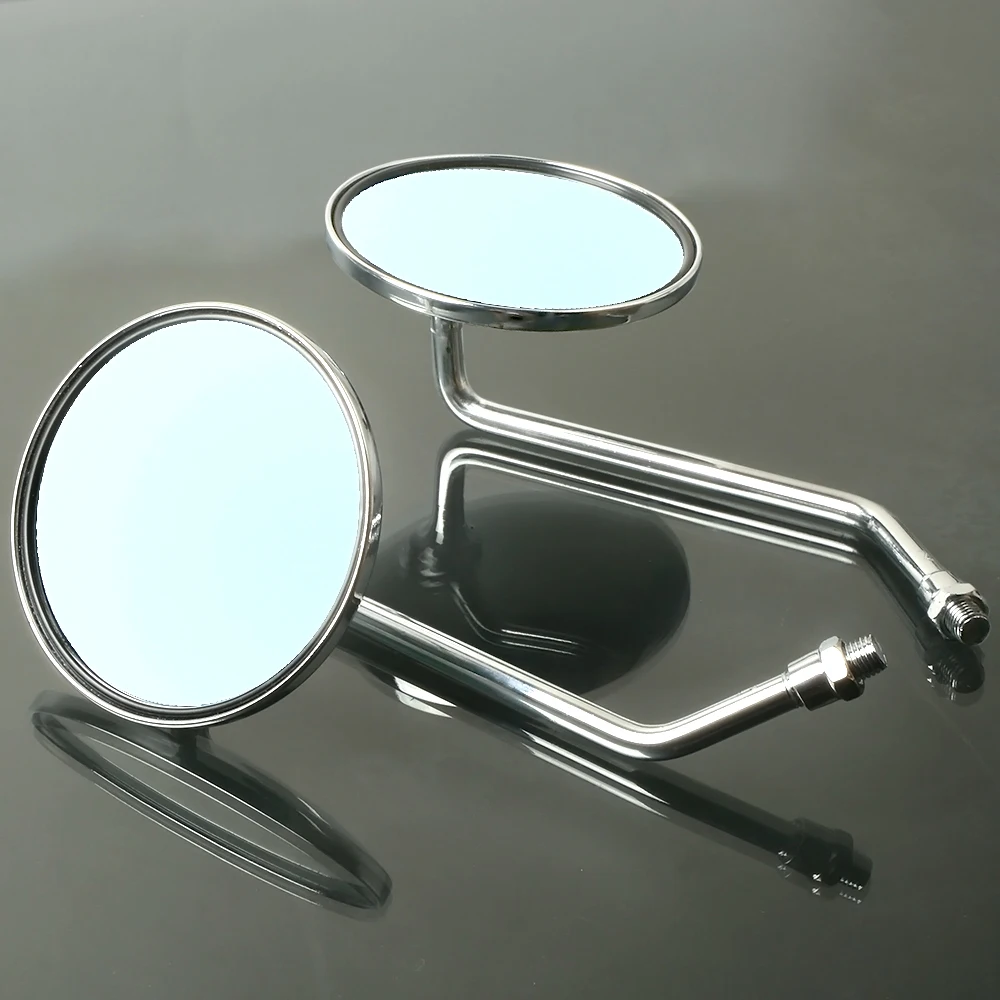 Vintage Classic Retro Bike Bicycle Rear View Mirror Chrome Round w// Reflector
