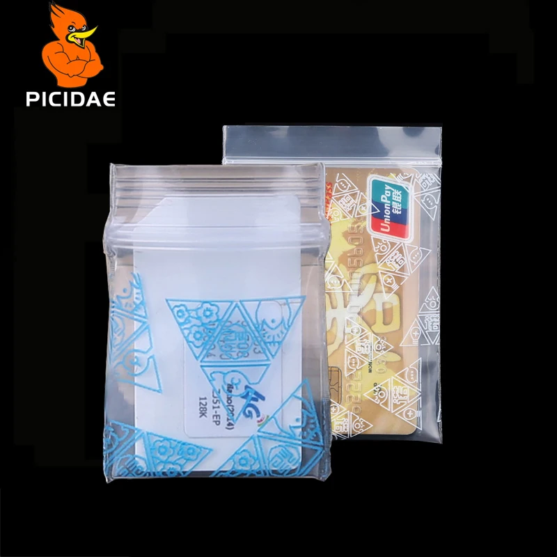 Печать треугольника Миниатюрный Zip Lock Grip Пластиковый Пакет Мешок Пищевые Конфеты