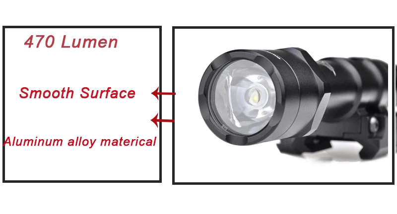 Элемент Aoirsoft Surefir M600B Мини Тактический Скаут свет с дистанционным давлением 470 люмен светодиодный M600 фонарик для оружия EX410