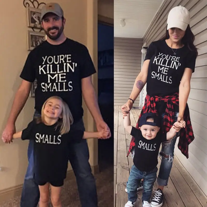 

arrival Family Matching Tee Tops Mom And Baby Kids Boys Girls Short Sleeve T-Shirt Tops Family Clothes