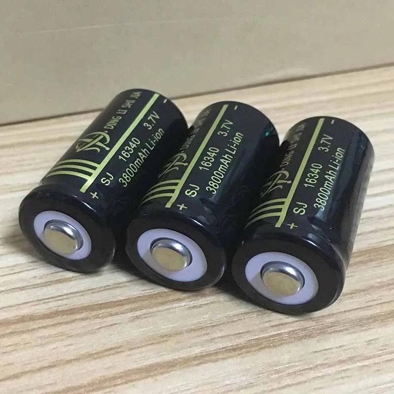 DING Ли Ши Цзя Новый 4 шт 16340 Перезаряжаемые литиевая батарея 3800 mAh 3 7 V лазерная ручка