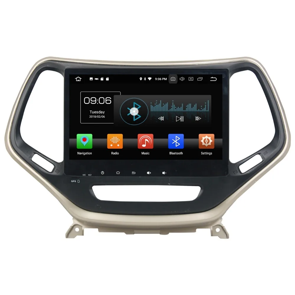 Cheap 10.1" Android 8.0 Car DVD Radio GPS Navigation for Jeep Cherokee 2016 2017 4GB RAM Car Audio Bluetooth WIFI USB DVR 32GB ROM 2