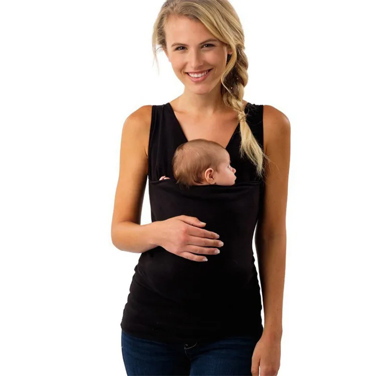Summer 2018 New Baby Carrier Sling Kangaroo T-Shirt Maternity Baby Carrier Clothes Multifunction Father Mother Tee Shirt M-3XL (19)