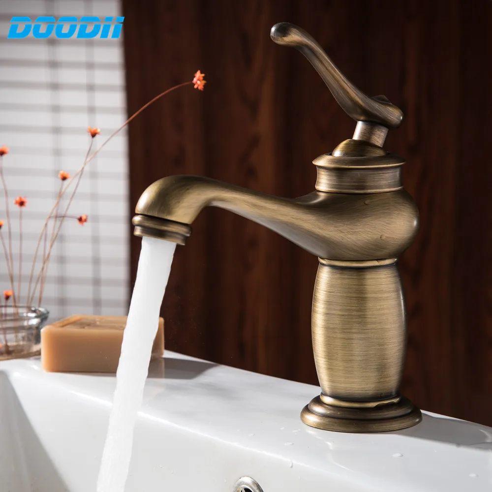 DooDii Contemporary Concise Bathroom Faucet Antique bronze finish Brass